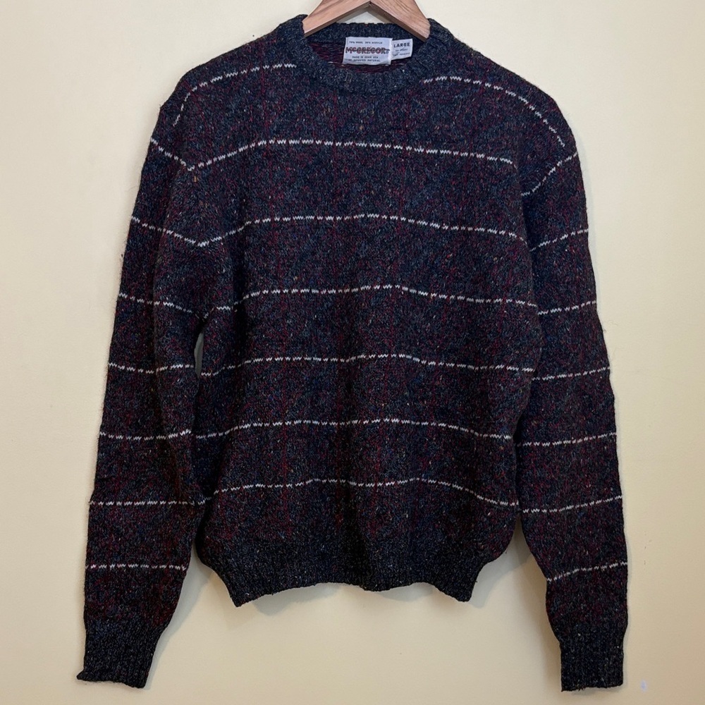 Vintage McGregor | Knit Woolf Blend Grandpa unisex Crewneck Pullover Sweater L